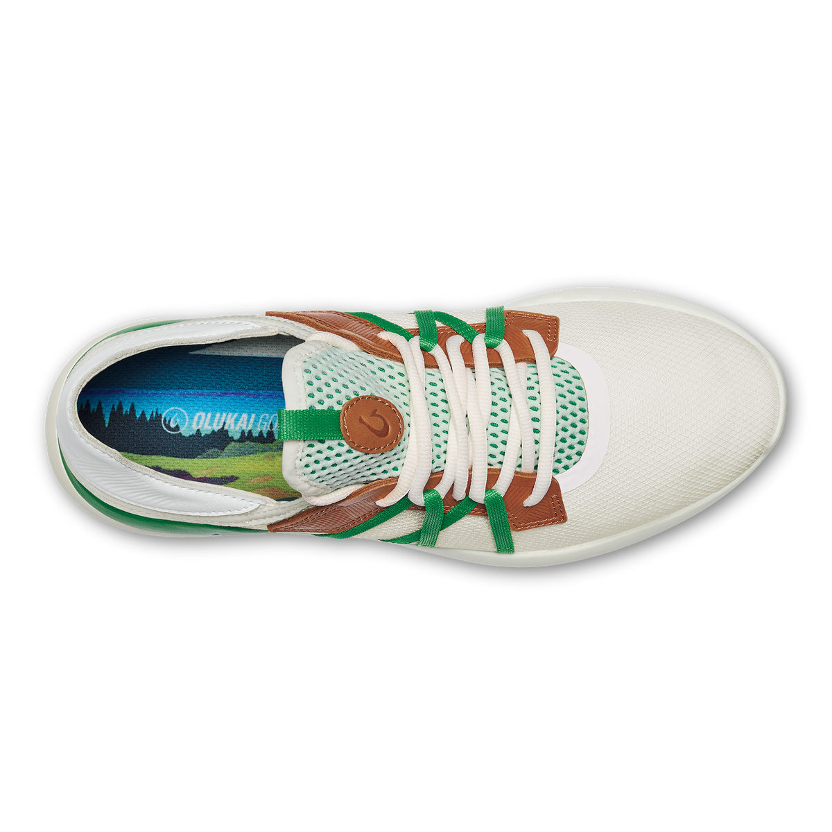 Manele Men’s Breathable Golf Shoes - White / Bamboo | Men OluKai discount