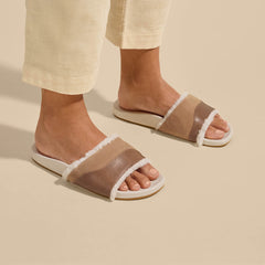 Hō‘ala Slide Women’s Slide Slipper Sandals - Tan / Puka | Women OluKai cheap