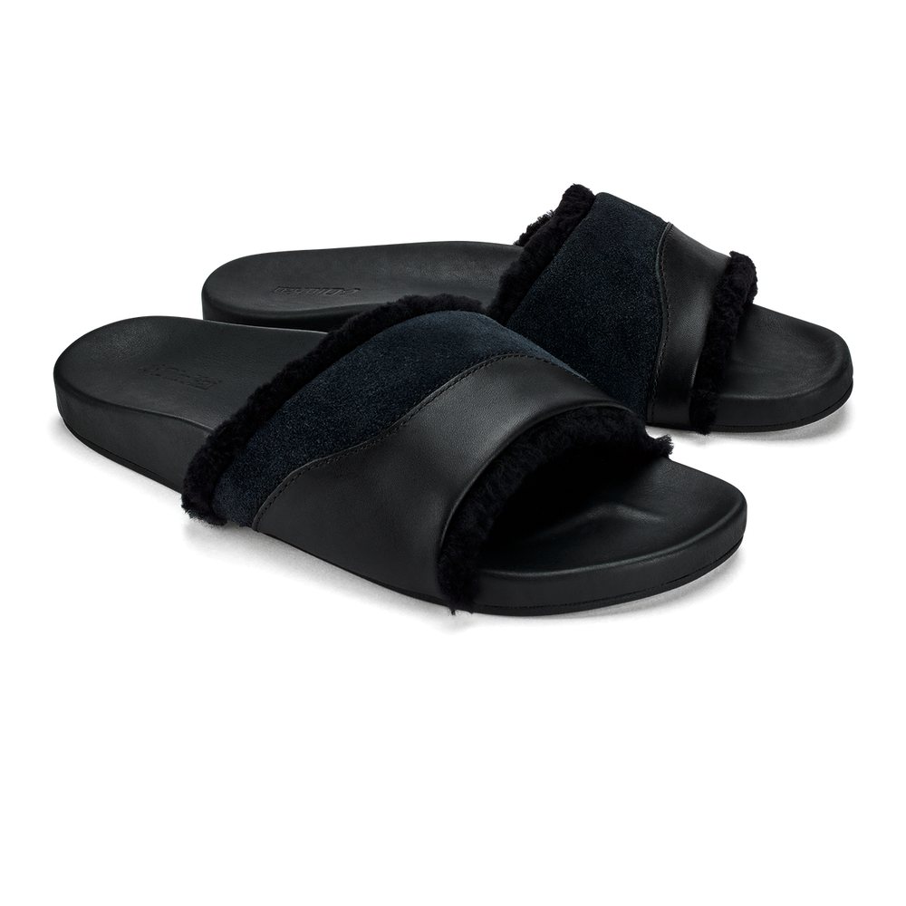 Hō‘ala Slide Women’s Slide Slipper Sandals - Black | Women OluKai for sale