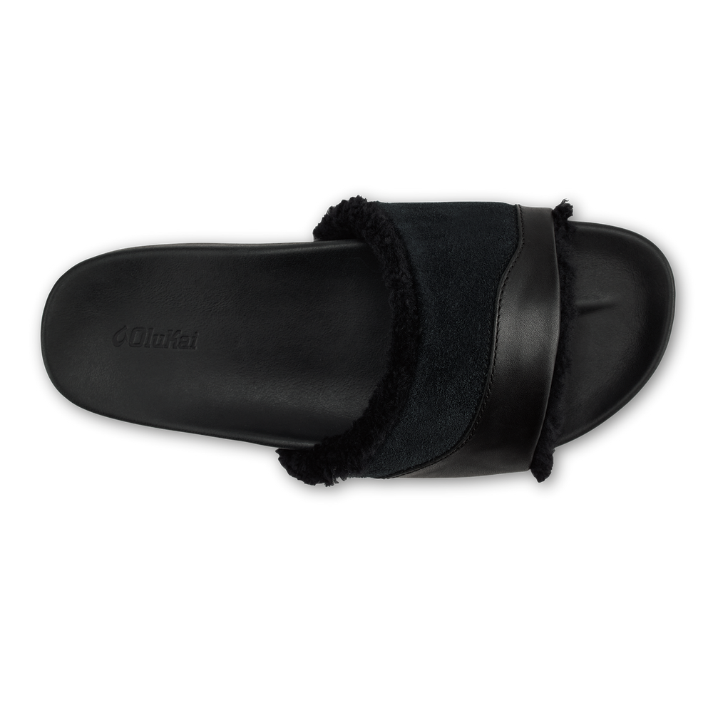 Hō‘ala Slide Women’s Slide Slipper Sandals - Black | Women OluKai for sale