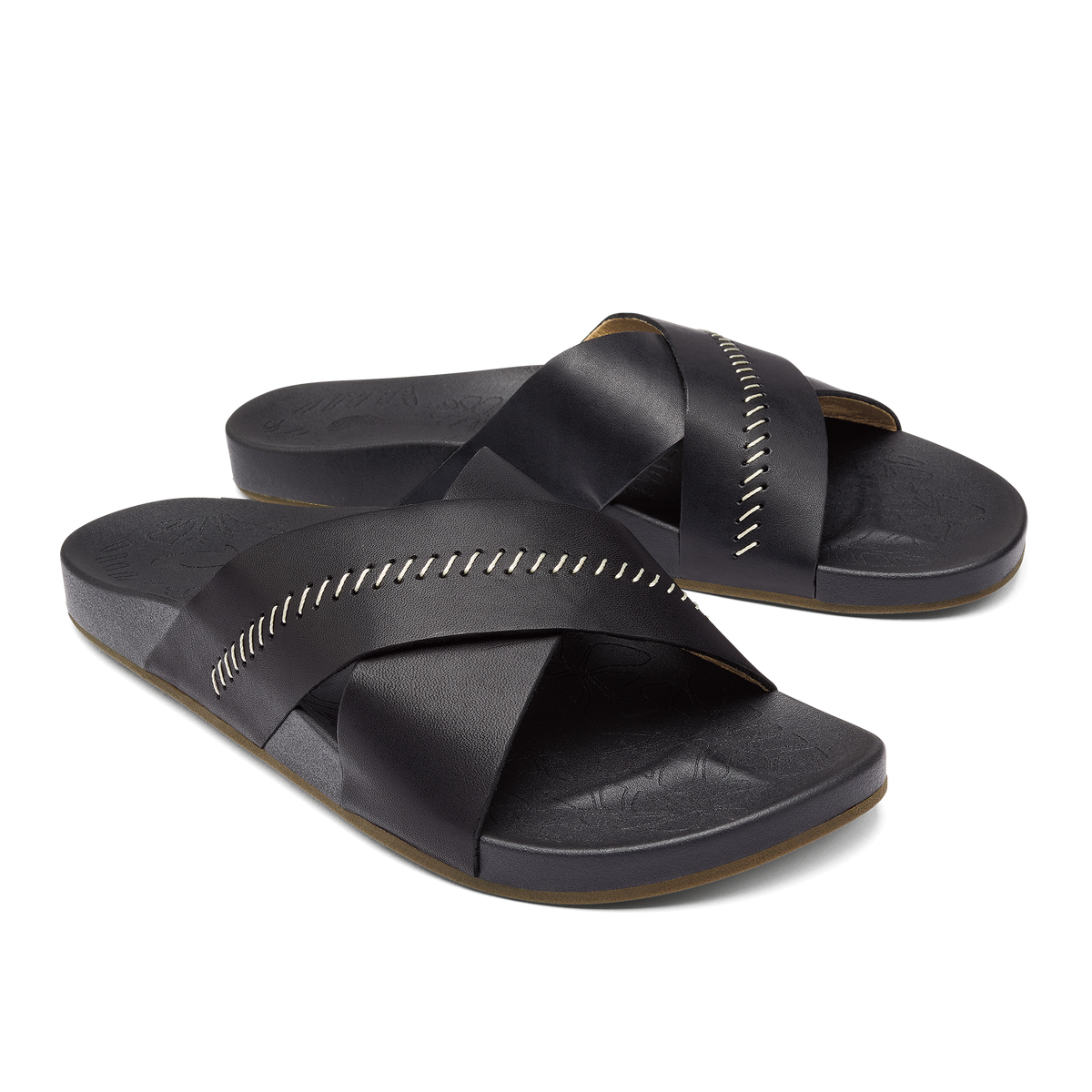 Kipe‘a ‘Olu Women‘s Slide Sandals - Black | Women OluKai for sale
